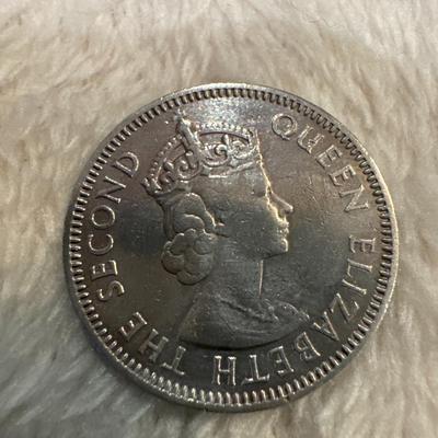 1962 British Territories 25 CENTS ELIZABETH II KM#6