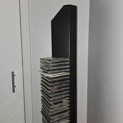 Metal CD Storage Tower w/CDs