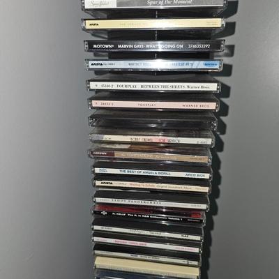 Metal CD Storage Tower w/CDs