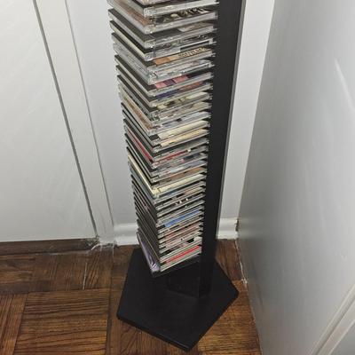 Metal CD Storage Tower w/CDs
