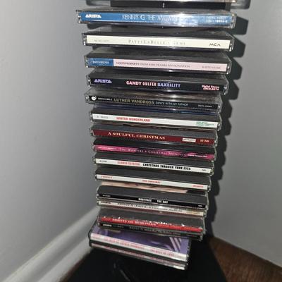 Metal CD Storage Tower w/CDs