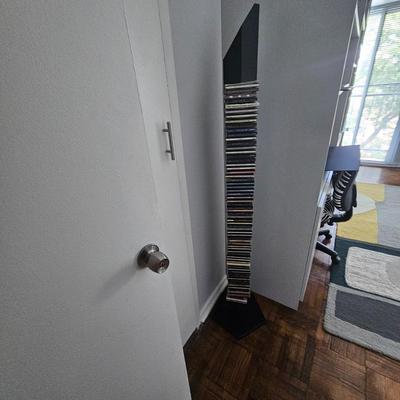 Metal CD Storage Tower w/CDs
