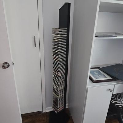 Metal CD Storage Tower w/CDs