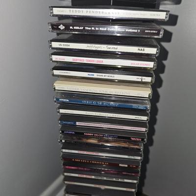Metal CD Storage Tower w/CDs