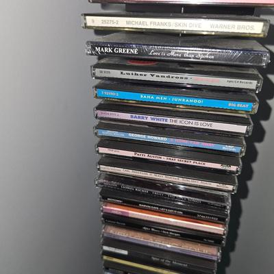 Metal CD Storage Tower w/CDs