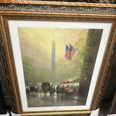 SIGNED by G HARVEY, Limited Edition Lithograph, FRAMED. approx 30x40 inches