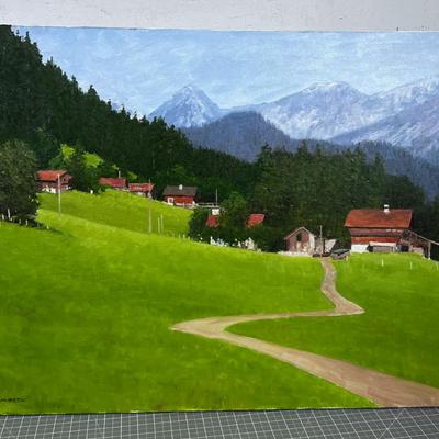 Oil on Canvas Painting, by Carl Funseth Noted Idaho Artist