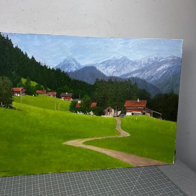 Oil on Canvas Painting, by Carl Funseth Noted Idaho Artist