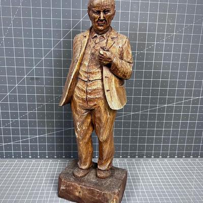 Wood Sculpture Man 