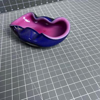 Murano Glass Dish - Pink / Purple 