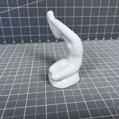 Vintage Ceramic NUDE Figurine, Signed L. Hjorth, DENMARK 573A 