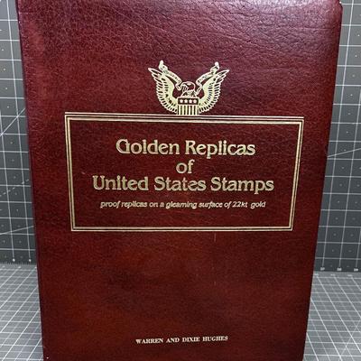 22 k Gold Replica STAMPS with First Day of issue Cards, BINDER FULL 