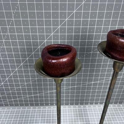 Brass Candle Holders, Vintage