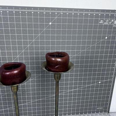 Brass Candle Holders, Vintage