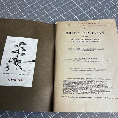 A Brief History of the Church of Jesus Christ of Latter Day Saints, BOOKLET Dated 1920 