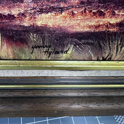 Land Scape, by  Yvone Hyland, Oil on Board Framed