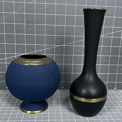 2 Brass Vases, VINTAGE Pier One