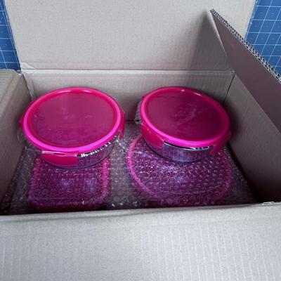 Lock N Lock 6 Piece GLASS  Containers with Lids  