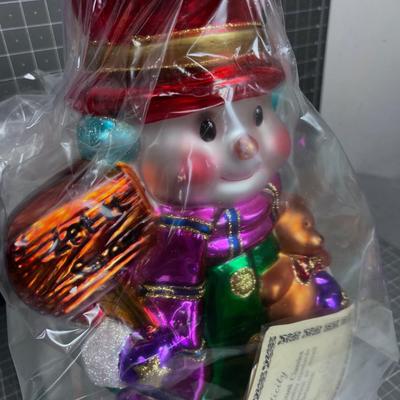 Thomas Picconi GLASS Snowman , NEW in the Box