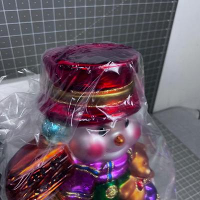 Thomas Picconi GLASS Snowman , NEW in the Box