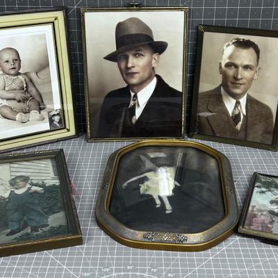 Vintage Colorized Photographs In Frames (6) WOW!!! 