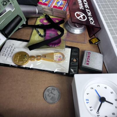 Drawer Clean Out; Thank You for NOT SMOKING, Tape Measure, Clock Etc.