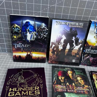 DVD's; Harry Potter, Pirates of Caribbean, Transformer ETC. 