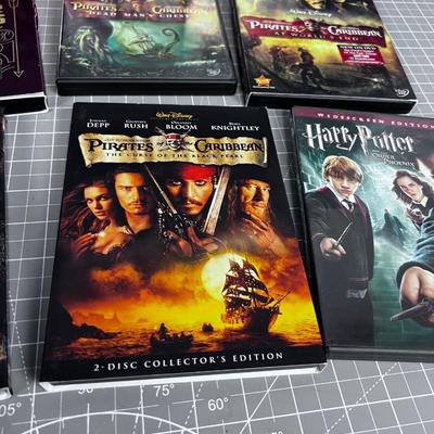 DVD's; Harry Potter, Pirates of Caribbean, Transformer ETC. 