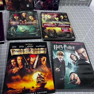 DVD's; Harry Potter, Pirates of Caribbean, Transformer ETC. 