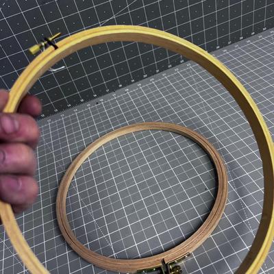 Wood Embroidery HOOPS with Brass Screws 