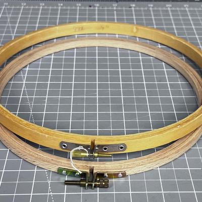 Wood Embroidery HOOPS with Brass Screws 