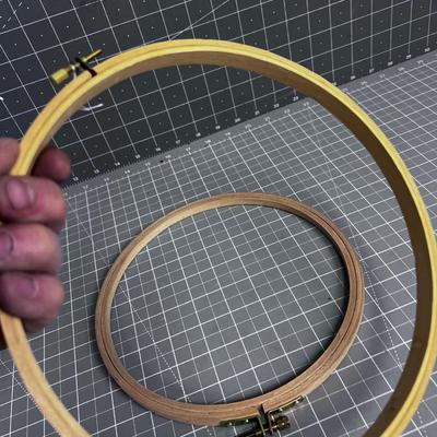 Wood Embroidery HOOPS with Brass Screws 