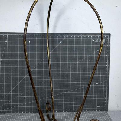 Wrought Iron Plant Stand Gold Tone