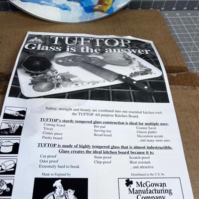 TufTop- Tempered  GLASS Trivet Santa
