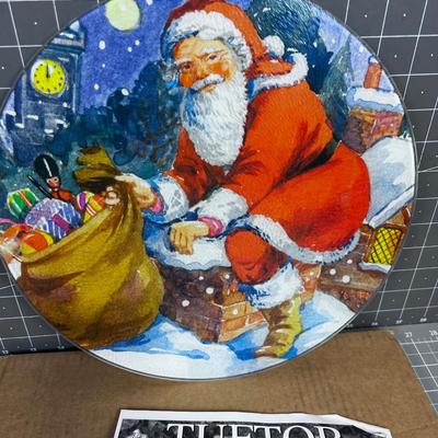 TufTop- Tempered  GLASS Trivet Santa
