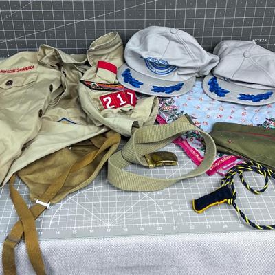 Lot of Scouting Items; Clothing