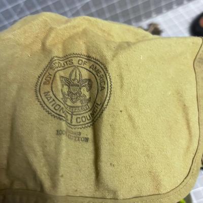 Boy Scout Merit Badges and other gear, plus Tinder Kit