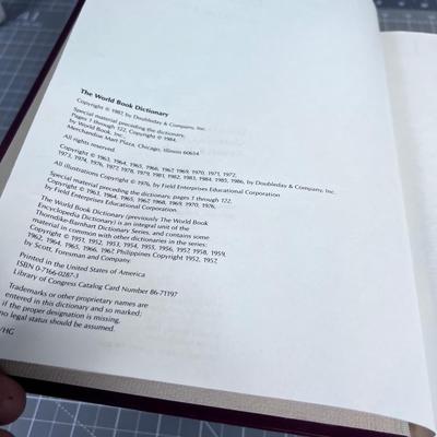 World Book Dictionary in (2) Volumes Dated 1987 