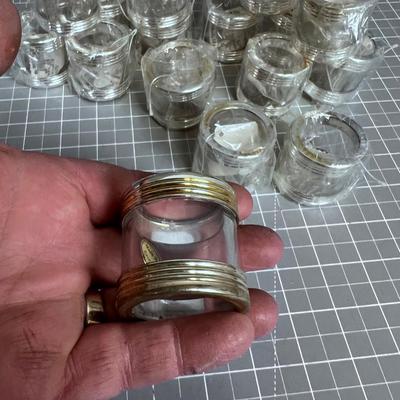 Silver and Glass Napkin Rings (16) 