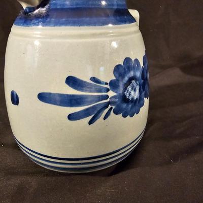 Three Aksinia Pottery Style Blue Floral Teapots (K-JS)