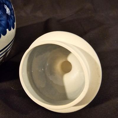 Three Aksinia Pottery Style Blue Floral Teapots (K-JS)