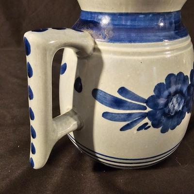 Three Aksinia Pottery Style Blue Floral Teapots (K-JS)