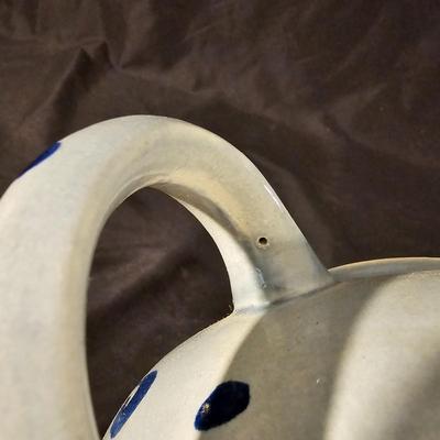 Three Aksinia Pottery Style Blue Floral Teapots (K-JS)