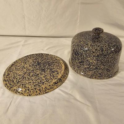 Moira Pottery Ceramic Cheese Dome & Bennington Potters Heart Shaped Bowl (K-JS)