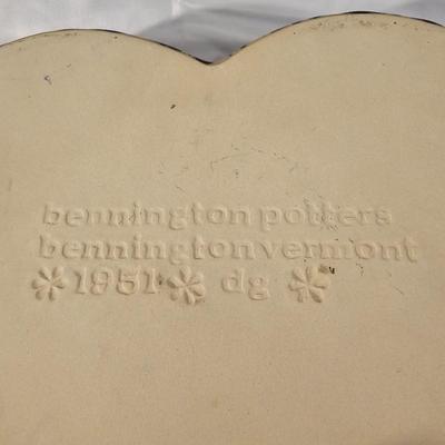 Moira Pottery Ceramic Cheese Dome & Bennington Potters Heart Shaped Bowl (K-JS)
