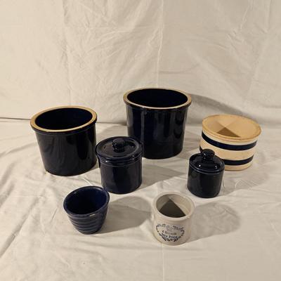 Assortment of Ceramic Crocks (K-JS)
