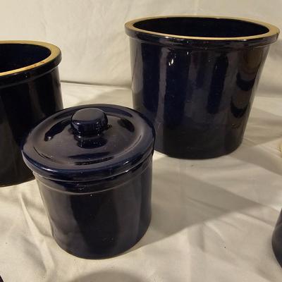Assortment of Ceramic Crocks (K-JS)