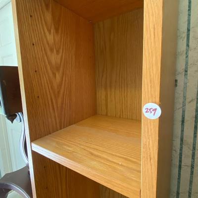 Tall Five Shelf Particleboard Bookcase