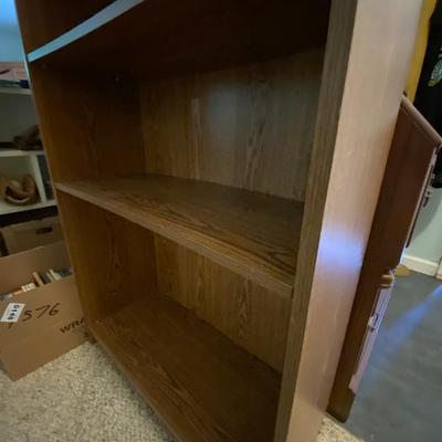Large Five Shelf Particleboard Bookcase