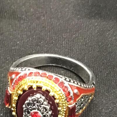 Fashion Men's Red Gemstone Ring For Your Business Styling, Fashion Trendy Versatile Finger Ring